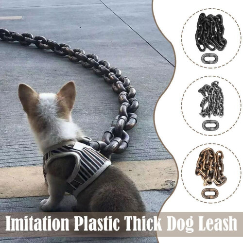 Imitation Plastic Large Iron Chain Thick Dog Leash Dog=walking Supply Creative-- C8U0 1