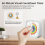 60-Minute Visual with Night Light, Countdown ,Pomodoro with Rainbow Pattern for Kids and Adults White 2