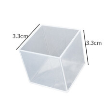 Minxio transparante siliconen kubusornamenten voor doe-het-zelf huisdecoratie, cadeau, transparant, 3 cm