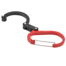 Multifunctional Aluminium Alloy Carabiner Clip M 7.62x6.10cm Red/Black