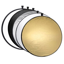 SUSUchens 5 în 1 Disc foto rotund pliabil cu iluminare pentru cameră, 80 cm, reflector pentru fotografie