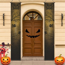 Halloween Banner Udendørs Dekoration, "Trick Or" Hængende Skilt til Dør, Veranda, Gårdhave - Giyblacko Udsalg!