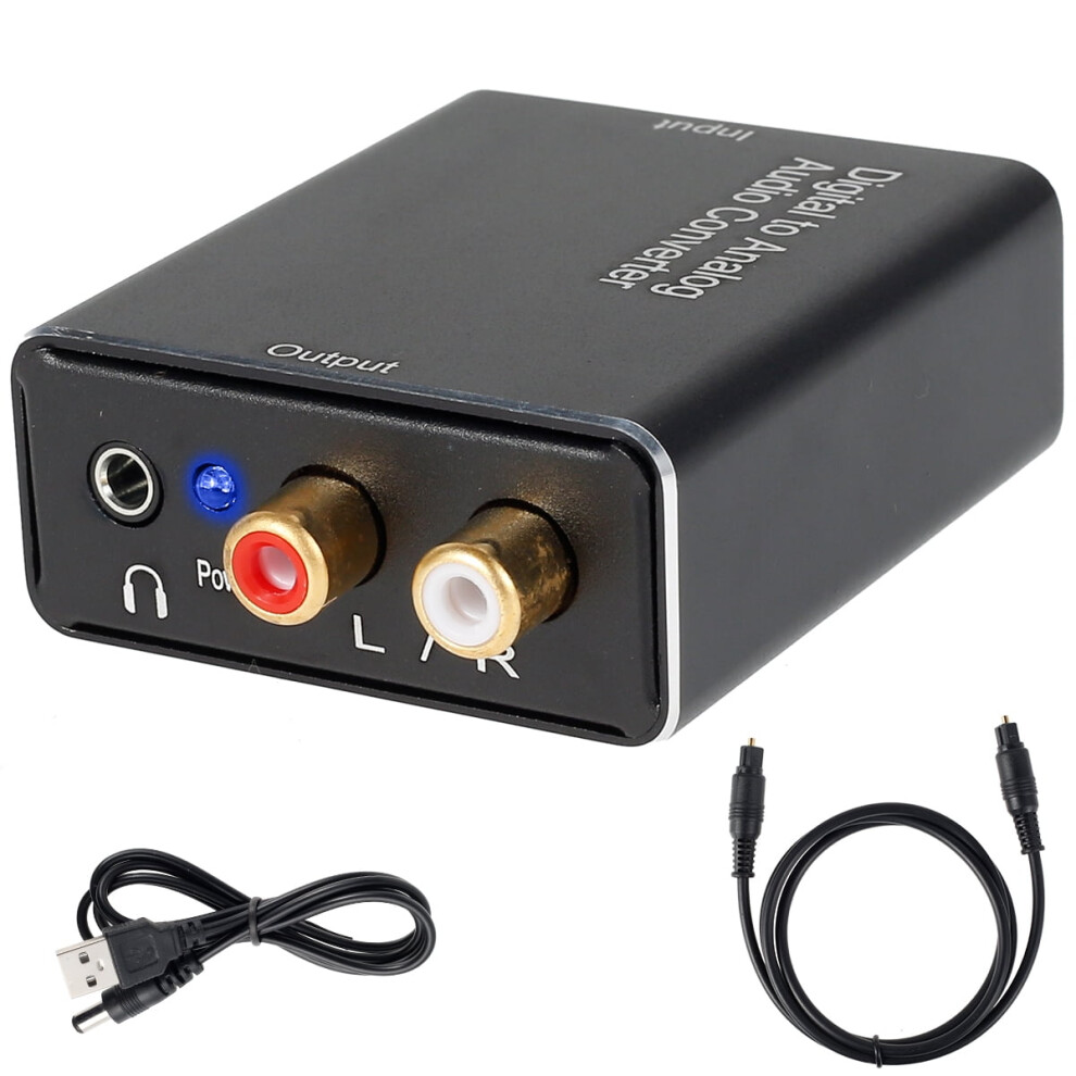 Digital To Analog Audio Converter Compatible With Ps3, Ps4, Tv, Xbox, Blu-Ray, Hd Dvd - Spdif Optical Coaxial To Rca 3.5Mm Black 9322103776493