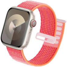 Sportarmband kompatibel mit Apple Watch 44 mm, 40 mm, 49 mm, 45 mm, 41 mm, 42 mm, 38 mm, Nylonarmband für iWatch Ultra2, Series 9-3, 2022, Rot