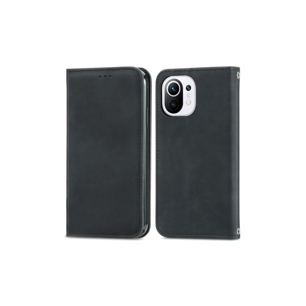 Vintage Compatible With Xiaomi Mi 11 Wallet Case - Black 9322103777346