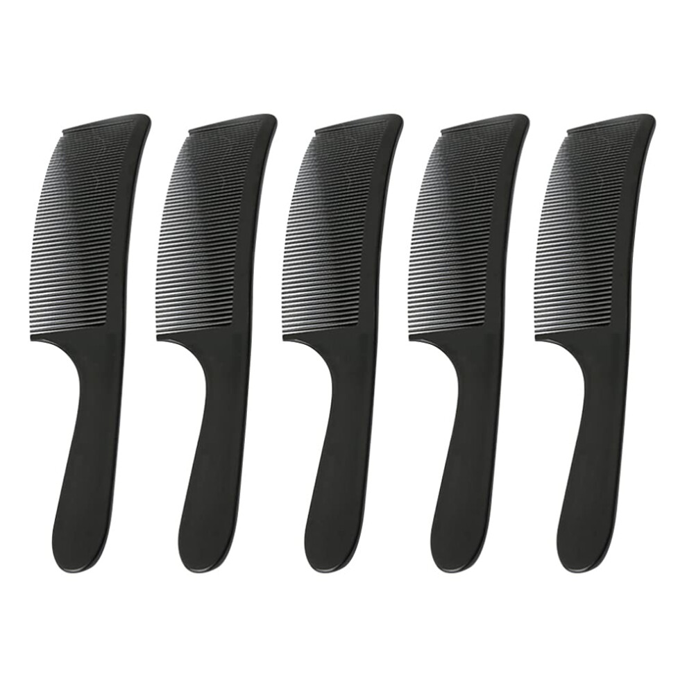 5pcs Curved Barber Clipper Comb Set for Precise Hair Shaping and Professional Hairdressing