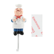Crochets pour figurines de chef, solution de rangement fonctionnelle pour la décoration de la cuisine, supports adhésifs en résine pour figurines