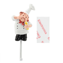 Crochets pour figurines de chef, solution de rangement fonctionnelle pour la décoration de la cuisine, supports adhésifs en résine pour figurines