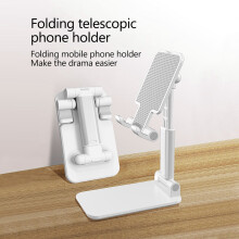 Opvouwbare telefoonstandaard voor op het bureau, verstelbare hoek en hoogte, stevige en stabiele antisliphouder, universeel compatibel met alle