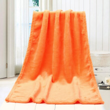 Superzachte, warme pluche deken 50x70 inch, effen oranje koraalfleece plaid voor kinderen en huisdecoratie, flanel ruitjespatroon (één maat)