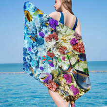 Kladzum microvezel strandhanddoek 30x60 inch, superlichte zandbestendige kleurrijke badhanddoek, multifunctionele reishanddoek voor bij het zwembad
