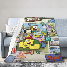 Prikrývky Big City Greens, plyšové cestovné prikrývky, spálňa, obývačka, pohovka, kancelária