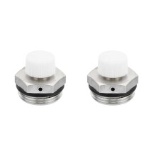 2Pcs for BSP Male Thread Nickel Plated Brass Manual Radiator Air Vent Valve
