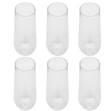 6 st genomskinliga glas klar cocktailkopp klar glas ölmugg glaskoppar för cocktailvatten