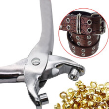 Donemore30Eyelets Grommet Ögletångsats, öljettverktygssats, öljett-handpresssats för gör-det-själv-läder/bälte/skor/pyssel