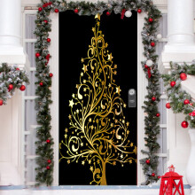 Kerstdeurdecoratie, geschikt voor feestelijke deurdecoratie, wandtapijt voor thuis - Uitverkoop 2024