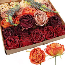 25 de bucăți de flori artificiale, trandafiri artificiali, buchete de flori uscate pentru interior, nuntă, petrecere în aer liber