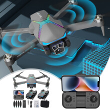Viflosae FPV-drone met camera, borstelloze motor, coole verlichting, 2.4G RC-quadcopter, hoogtebehoud, obstakeldetectie, compatibel met Cyber Monday.