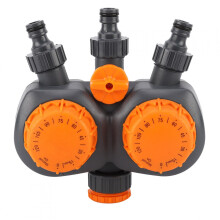Koop een tuinwaterregelaar - Tuinwaterregelaar schakelaar G3/4'' met dubbele irrigatiekop en mechanische timerwaarde