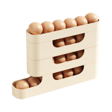 Organizador de Ovos para Geladeira com 4 Níveis, Rolante Automático, Otimiza Espaço, Capacidade para 30 Ovos, Dispensador Grande para Casa e