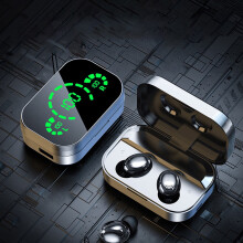 Bezdrátová sluchátka EQWLJWE, Bluetooth 5.3, pohlcující zvuk, hluboké basy, odolnost proti potu IPX5, dotykové ovládání, stereo hovory,
