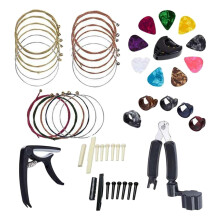 51 piezas de accesorios para guitarra, pines para cambio de cuerdas y mantenimiento