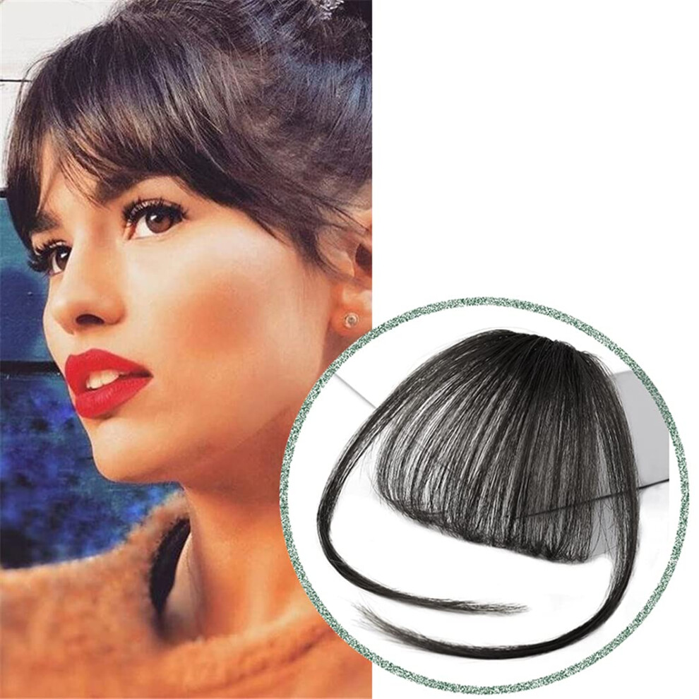 Unisex Clip In Bangs Hairpiece For Women Heat Resistant Synthetic Fringe Extensions Natural Looking 20 Colors