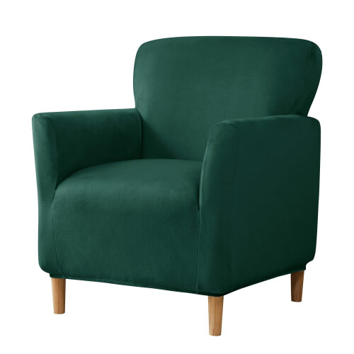 Ελαστική μοντέρνα πολυθρόνα Mid Century, 1 τεμάχιο ζακάρ με μπράτσα, μαλακό αδιάβροχο