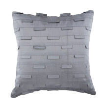 HomeCentric Silvergrå örngott, texturerade bieser, 35x35 cm, 2-pack, fyrkantigt sidensofföverdrag - Silver Ocean