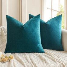 Conjunto de 2 capas de almofada decorativas Cterwk em veludo macio para sofá, cama, 40x40 cm