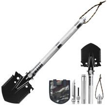Militärspaten, multifunktional, faltbar, aus Manganstahl, tragbar, kompatibel mit Outdoor-Campinggeräten, praktische Küchenutensilien im Angebot!