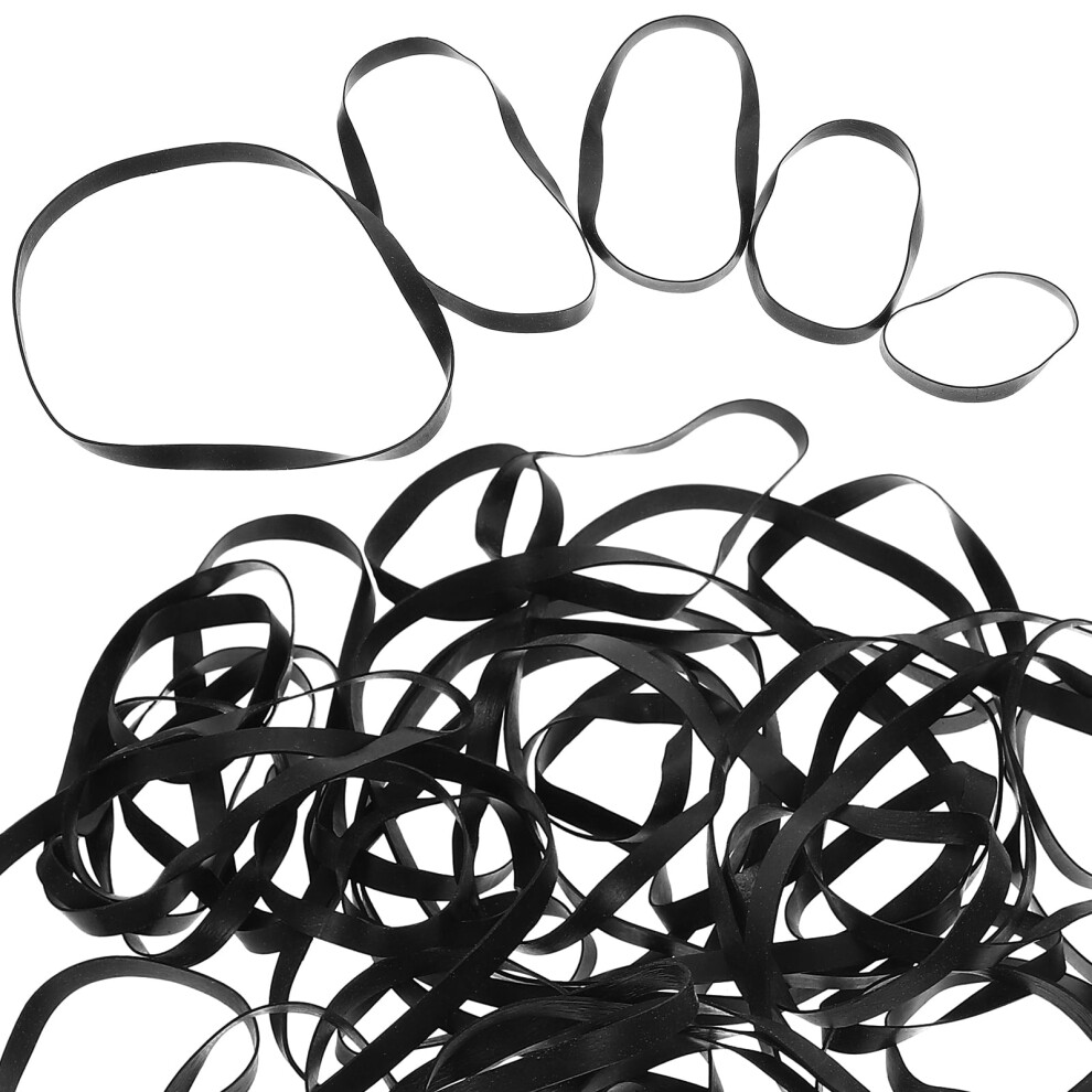 100Pcs Rubber Bands Elastic Black Rubber Bands Wide Thick Rubber Bands Outdoor Accessories 9448196129999