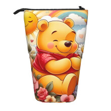 Winnie the Pooh creion caz drăguț desen animat în picioare creion caz creion suport creion husă cosmetice husă machiaj birou geantă