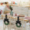 Χριστουγεννιάτικα στεφάνια Dalrosia4PCS με καρό φιόγκο, συμβατά με κουζίνα, παράθυρο, 6