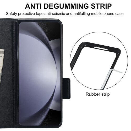 Συμβατό με Samsung Galaxy Z Fold6 θήκη πορτοφολιού, 6 υποδοχές καρτών, υποδοχή S-Pen, 2