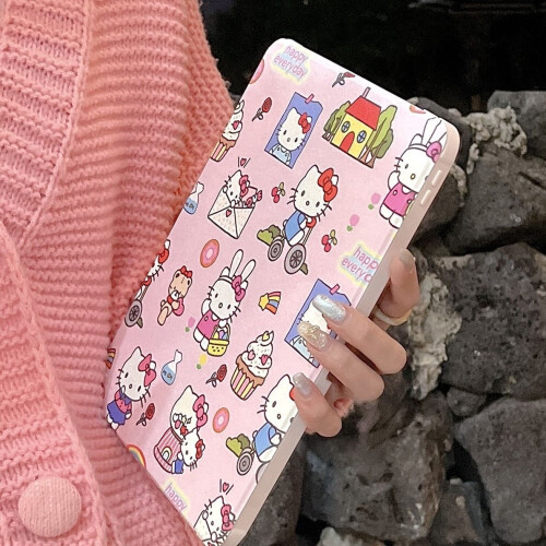 Capa rosa Hello Kitty compatível com Apple iPad Air 5, Air 4, iPad 6/5 - Capa protetora 2