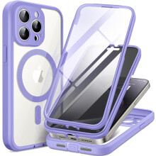 Magnetisk cover til iPhone 15Pro Max, [Støvtæt design] Kompatibel med MagSafe, Indbygget 9H hærdet glasskærm