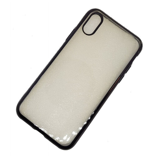 Για συμβατότητα με iPhone X / Xs Διάφανη θήκη σιλικόνης με μαύρο περίγραμμα 1