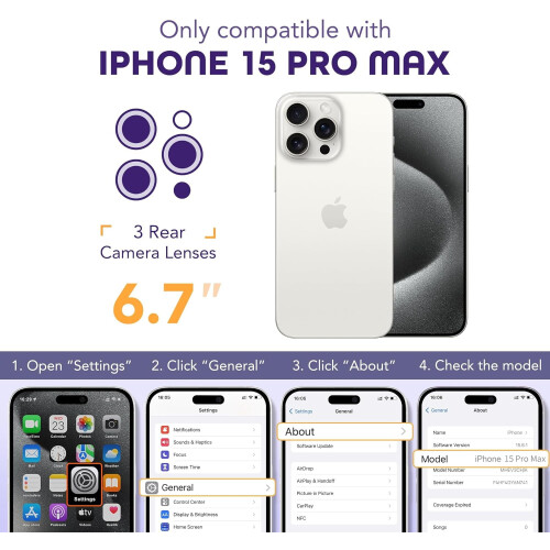 Μαγνητική θήκη για iPhone15Pro Max, [Σχεδιασμός ανθεκτικός στη σκόνη] Συμβατό με MagSafe, 1