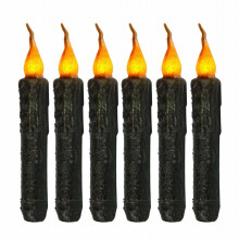 Poaug6 peças Velas Cônicas de LED, Velas Pilar de Cera Verdadeira, Funcionam a Bateria, Sem Chama, Compatíveis com Decoração de Festas de