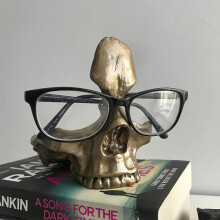 Halloween-Schnäppchen! Avtoify Totenkopf-Brillenständer, Harzfigur, Sonnenbrillen-Präsentationsständer für Zuhause, Büro, Schreibtisch oder