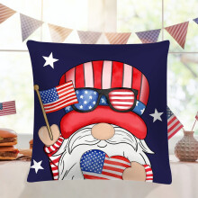 Örngott med självständighetsdagen-motiv, patriotiskt kuddfodral med persikohudtryck, soffdekor i amerikansk stil, utbytbart örngott, 4