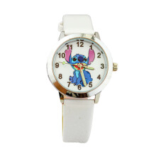 Lilo & Stitch Barnekvartsklokke Barne Uformell Tegneserieklokke Armbåndsur Bursdagsgaver Hvit