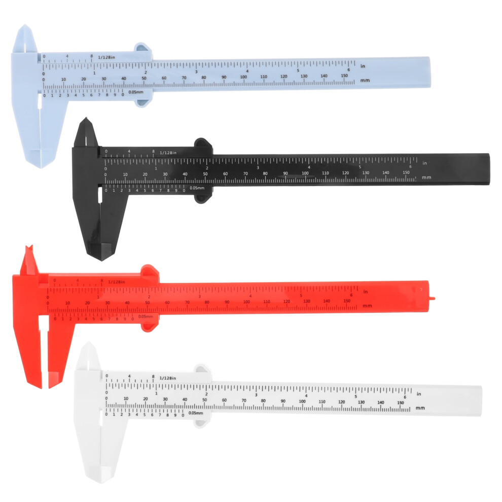 Kkewar 4Pcs Plastic Caliper 150 Mm Caliper Portable Measuring Tools Sliding Gauge Calipers 9004841175980