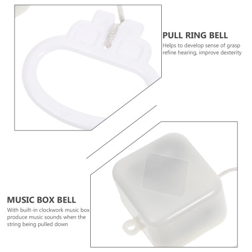 1pc Pull String Clockwork Cord Music Box Baby Infant Kid Bed Bell Rattle Toy 1