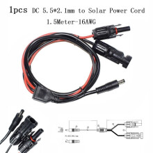 1Pc Solar Photovoltaic Cable To DC 5.5*2.1mm Male Cable DC Extension Cable