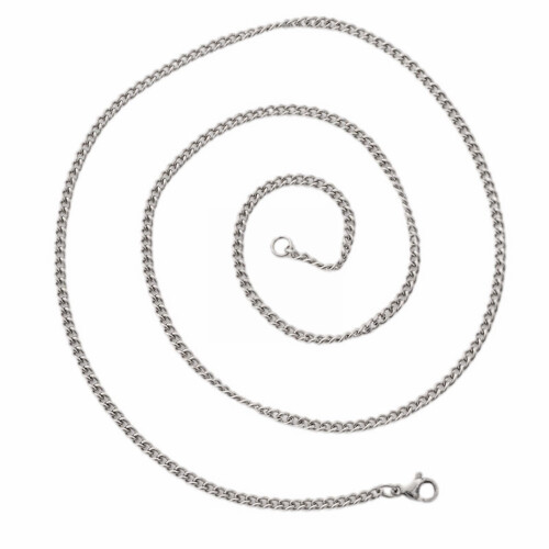 Κολιέ με χάντρες από ανοξείδωτο ατσάλι ZHENYANGli Jewelry με πλευρική αλυσίδα 50εκ.