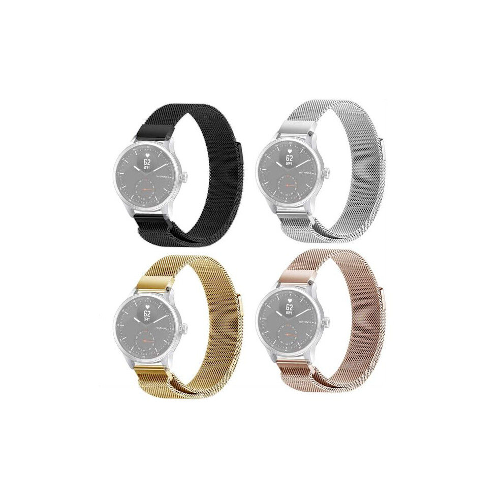 Skalo Milanese Loop For Withings Scanwatch 38Mm - More Colors Black 9004841179155