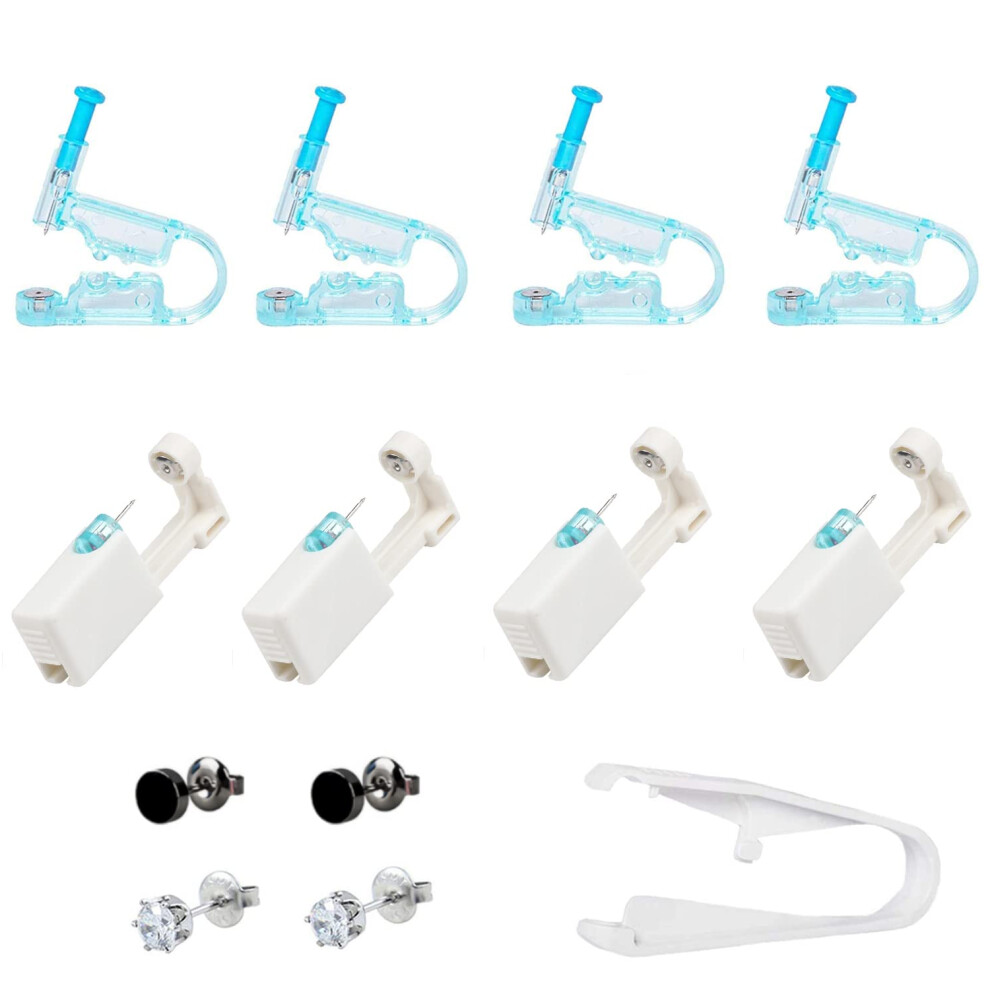 Nose Piercing Gun Kit with Ear Studs, Easy OneHand Operation, Precise Alignment for Women
