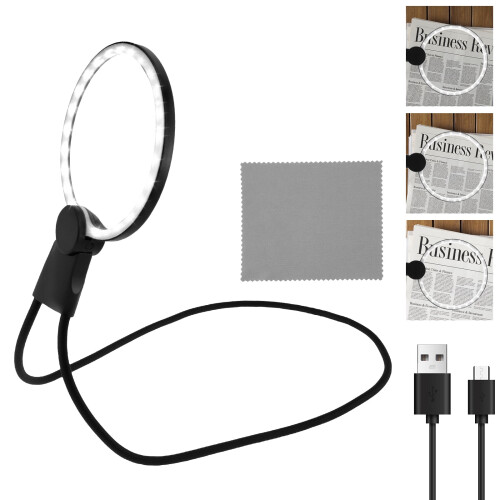 Μεγεθυντικός φακός Lzvxtym Hands Free 5X με δυνατότητα ρύθμισης φωτεινότητας για τον 1